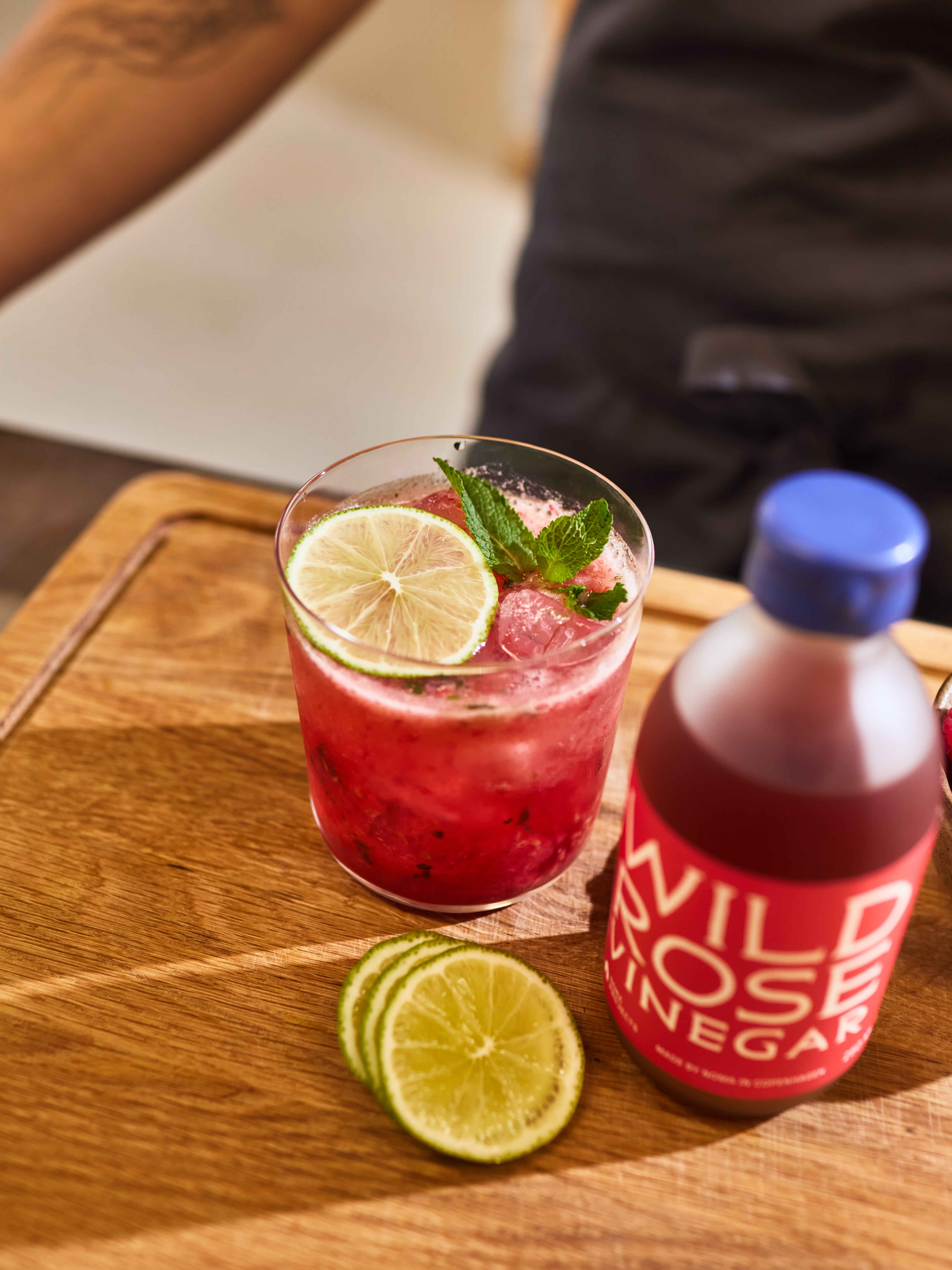 Rose-Raspberry Shrub