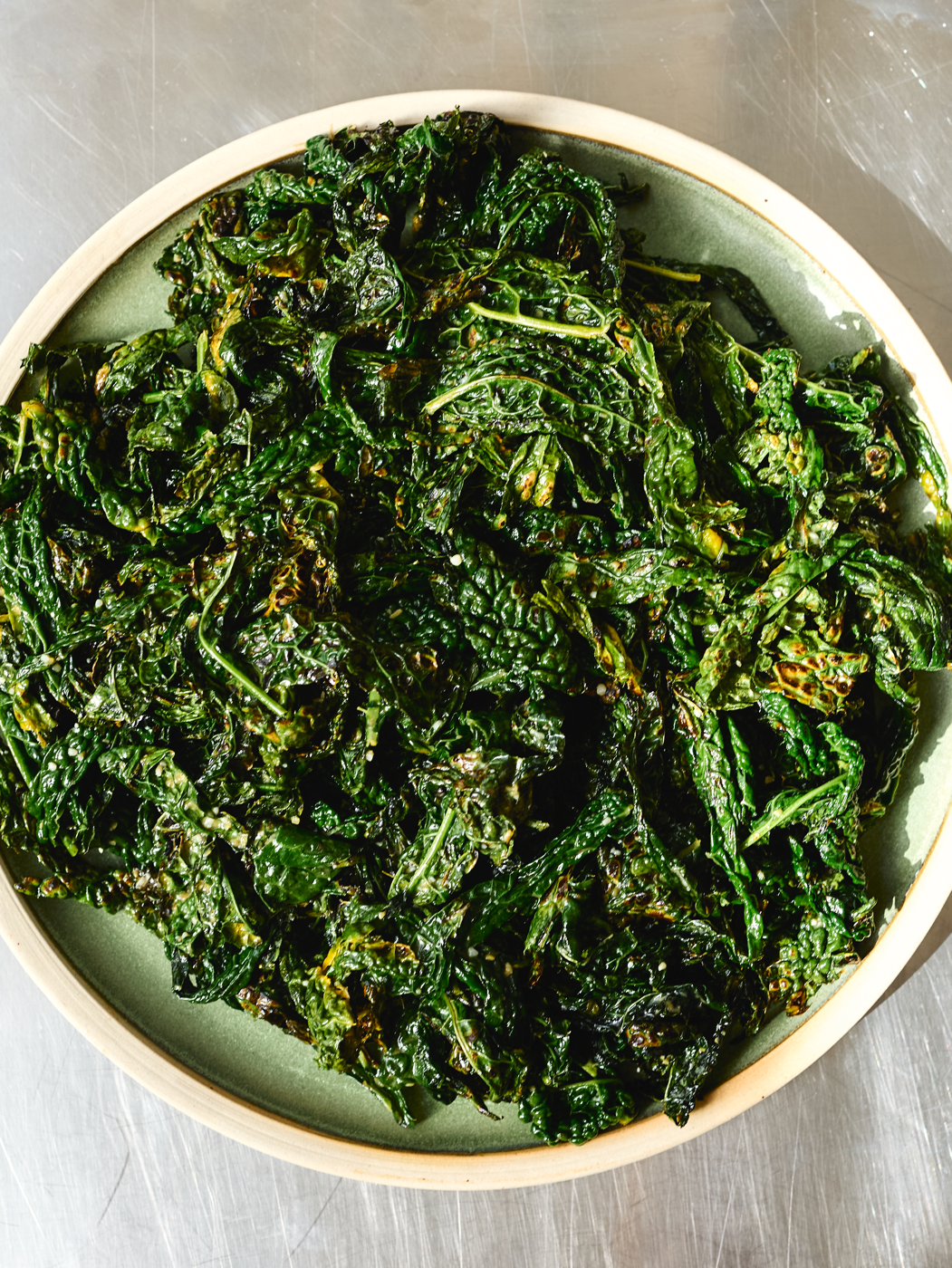 Grilled Kale with Elderflower Peaso Butter