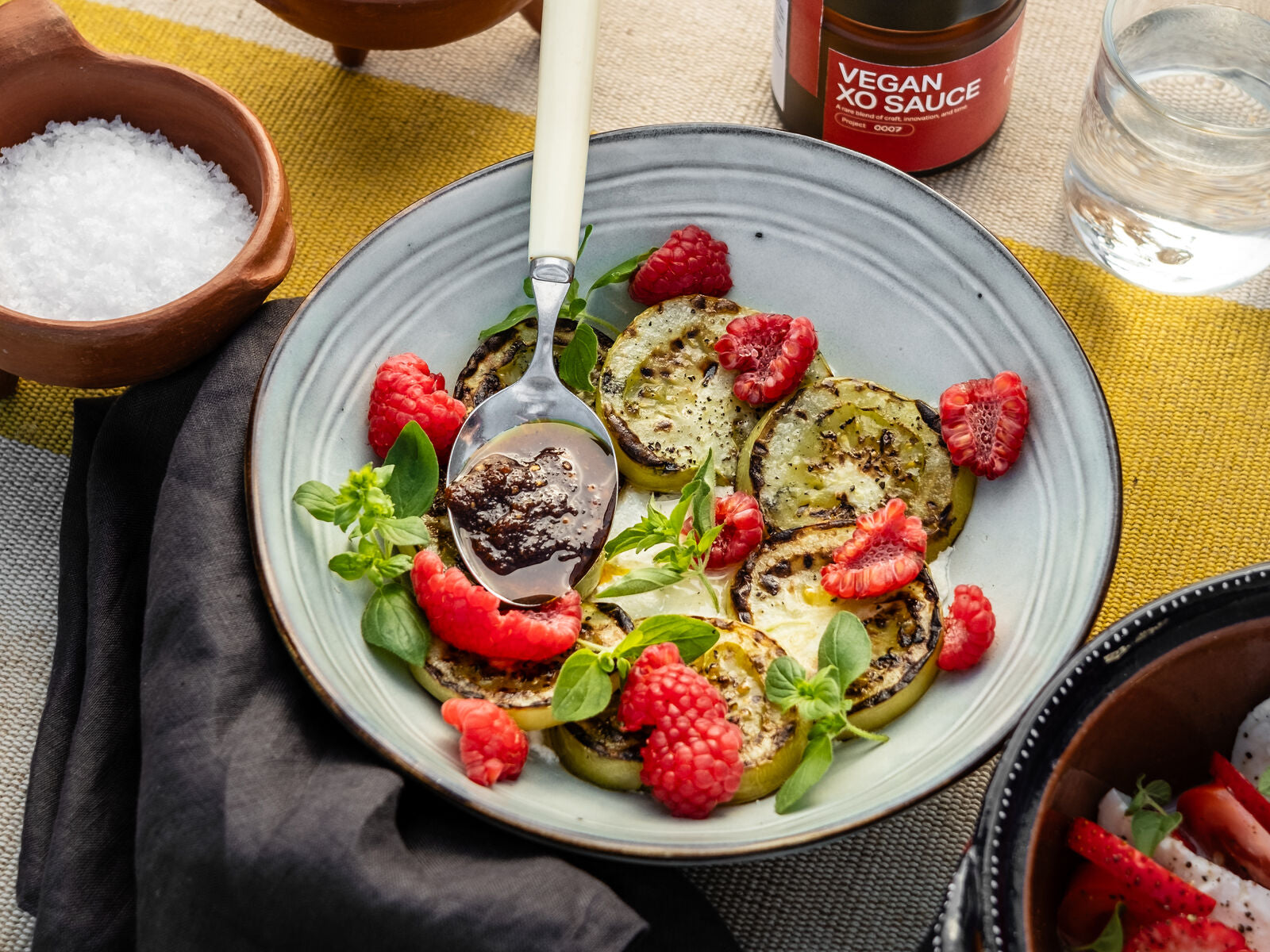 Grilled Green Tomatoes and Goat Cheese