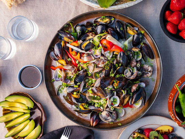 Steamed Mussels and Clams