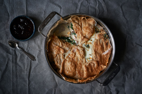 Breakfast, Lunch or Dinner Cheat Sheet Puff Pastry, Spinach and Mushroom Tart