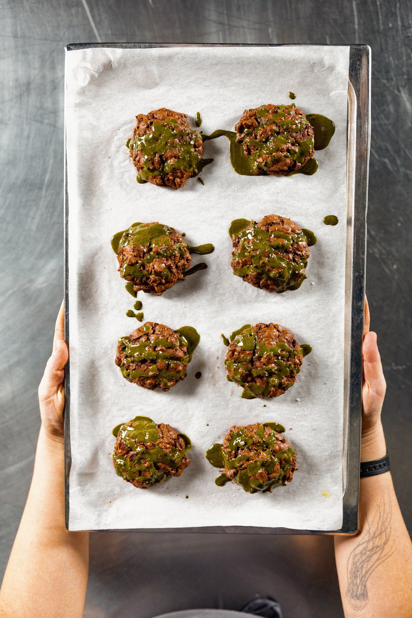 Fudgy Dark Chocolate Cookies