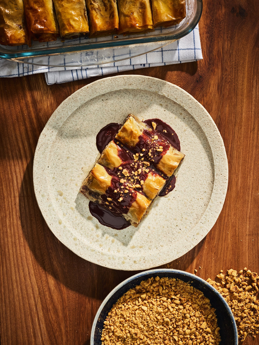 Hazelnut-Berry Praline Baklava