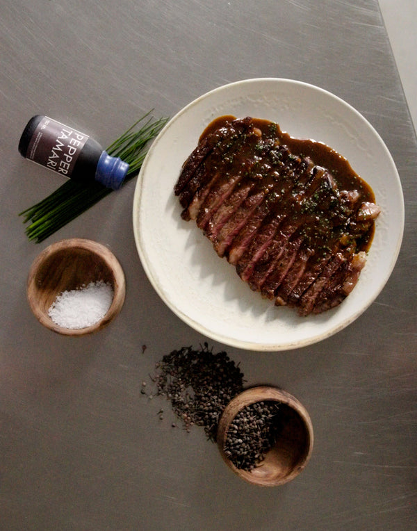 Ribeye Steaks with Peppercorn Sauce
