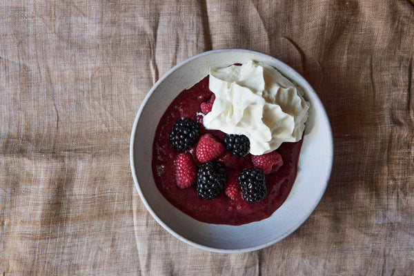 Berry Compote with Cream