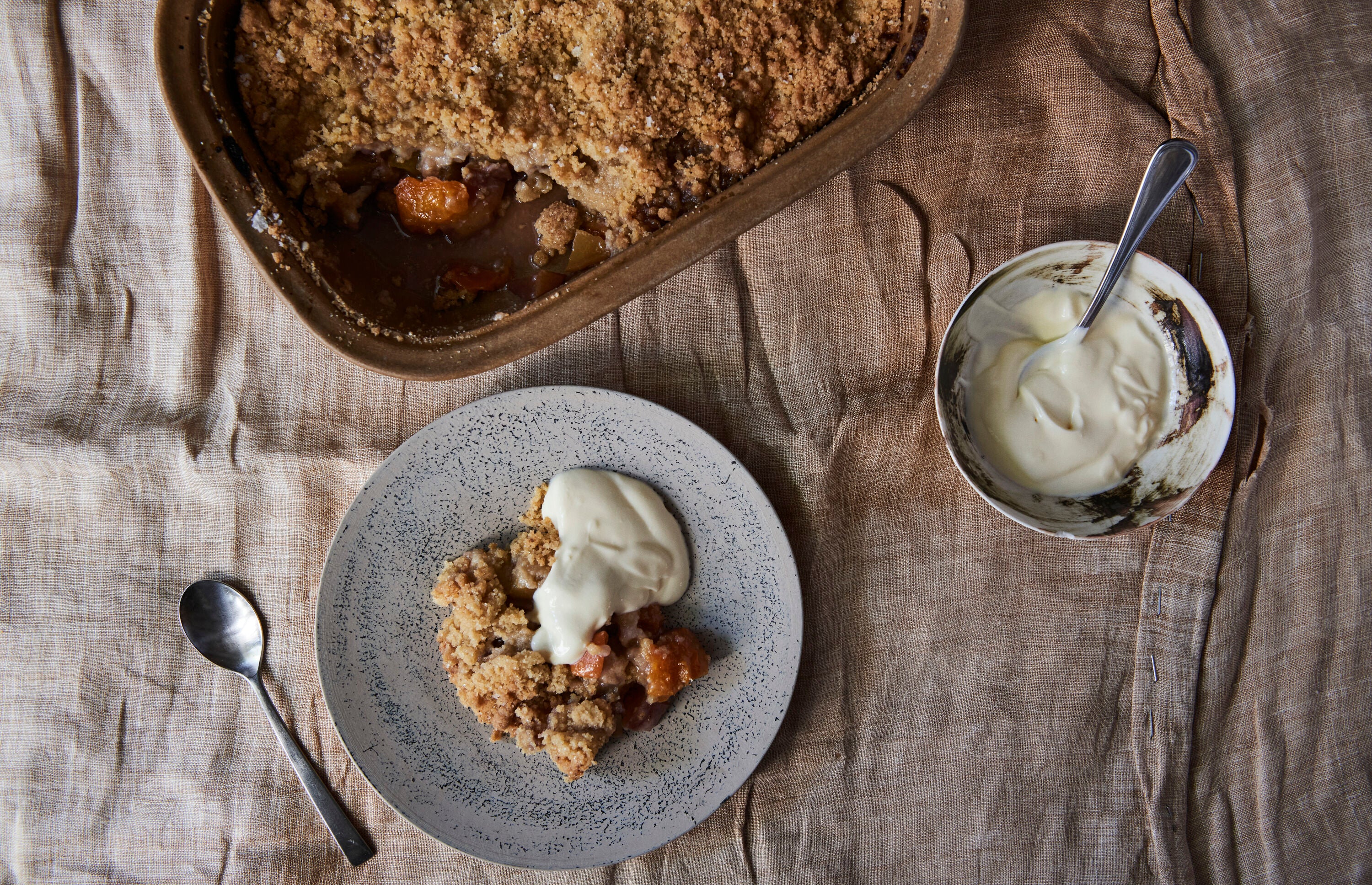 Peach and Apricot Crumble