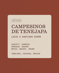 Campesinos de Tenejapa, Filter Roast